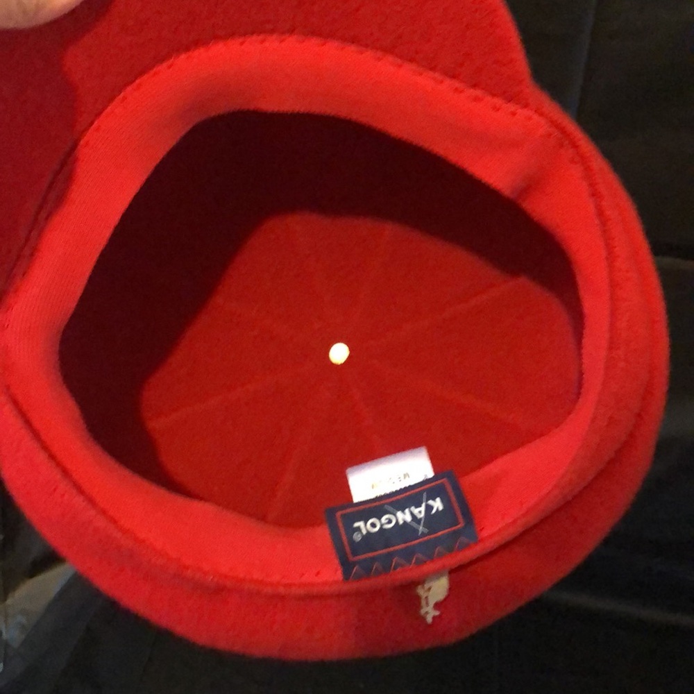 Red wool Spitfire Newsboy hat by Kangol ladies Medium  = size 7, new no tags. - Picture 4 of 6